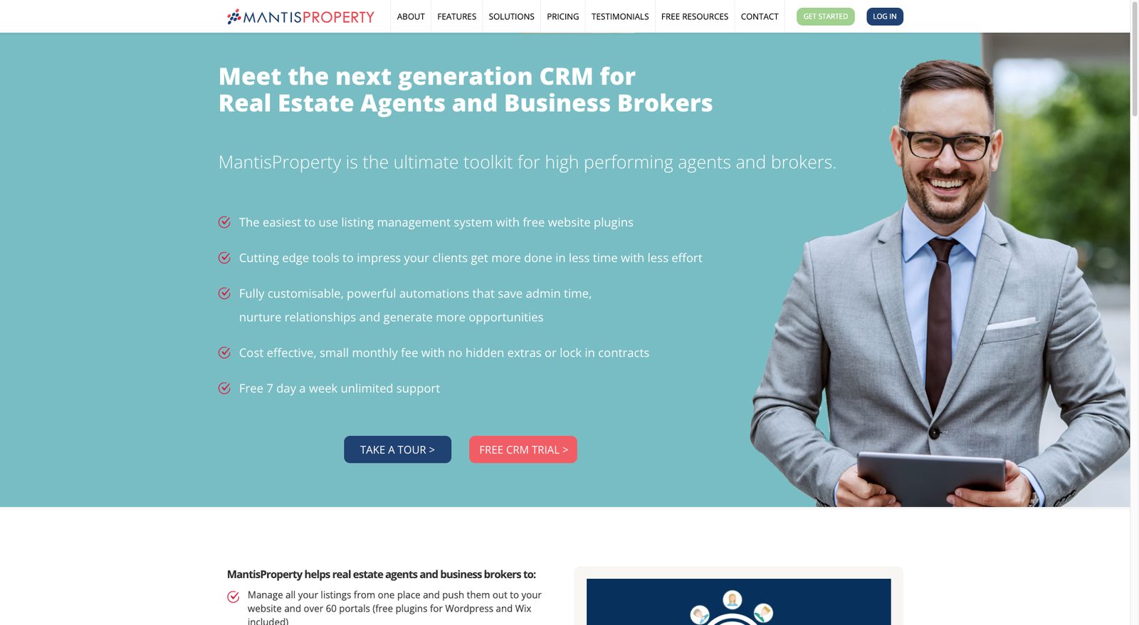 Screenshot of Mantis CRM Business Broker Software