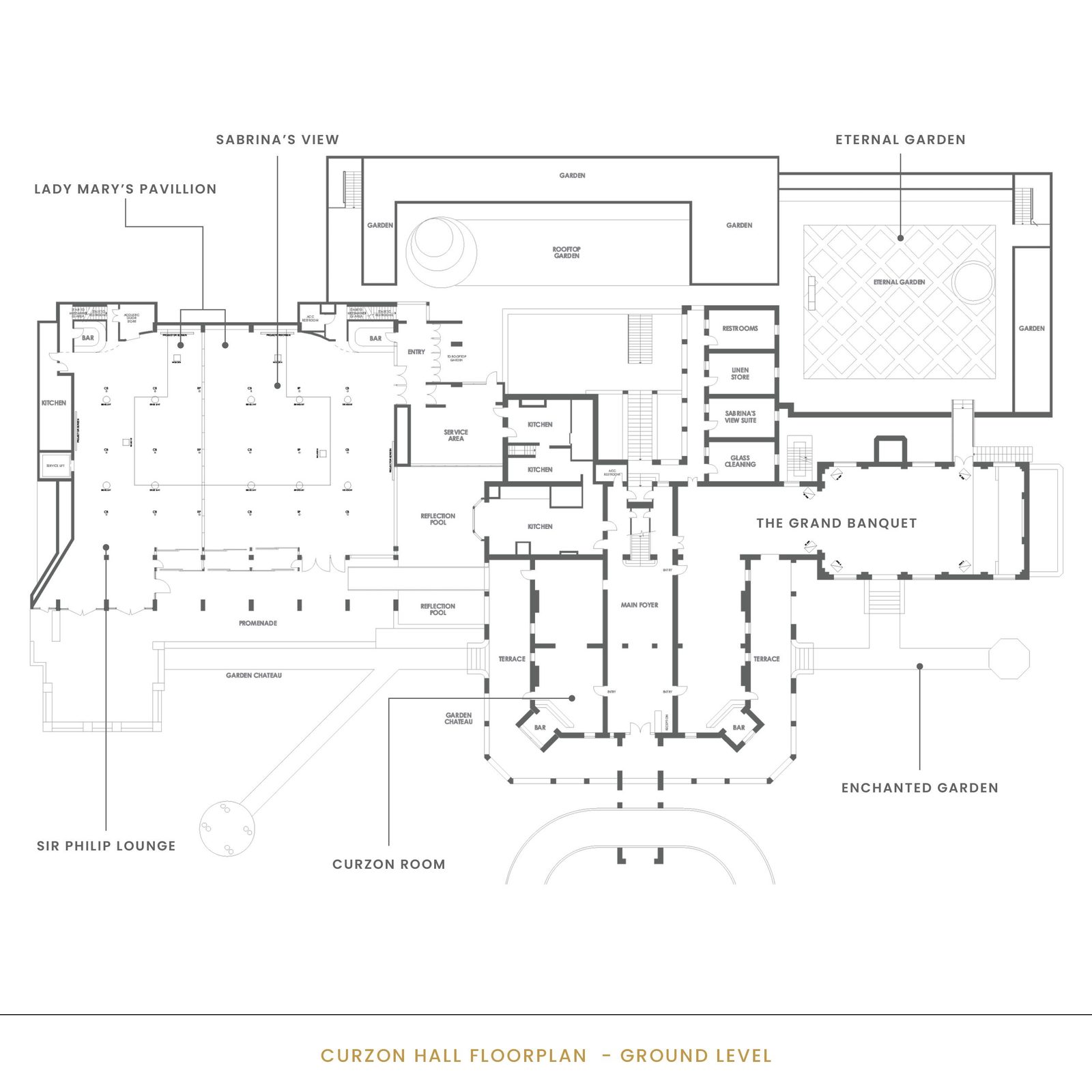 A black and white floor plan of a building
