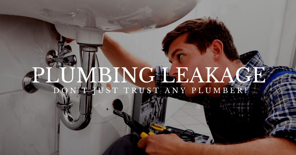 Don’t Just Trust Any Plumber with Your Leakage Problem.