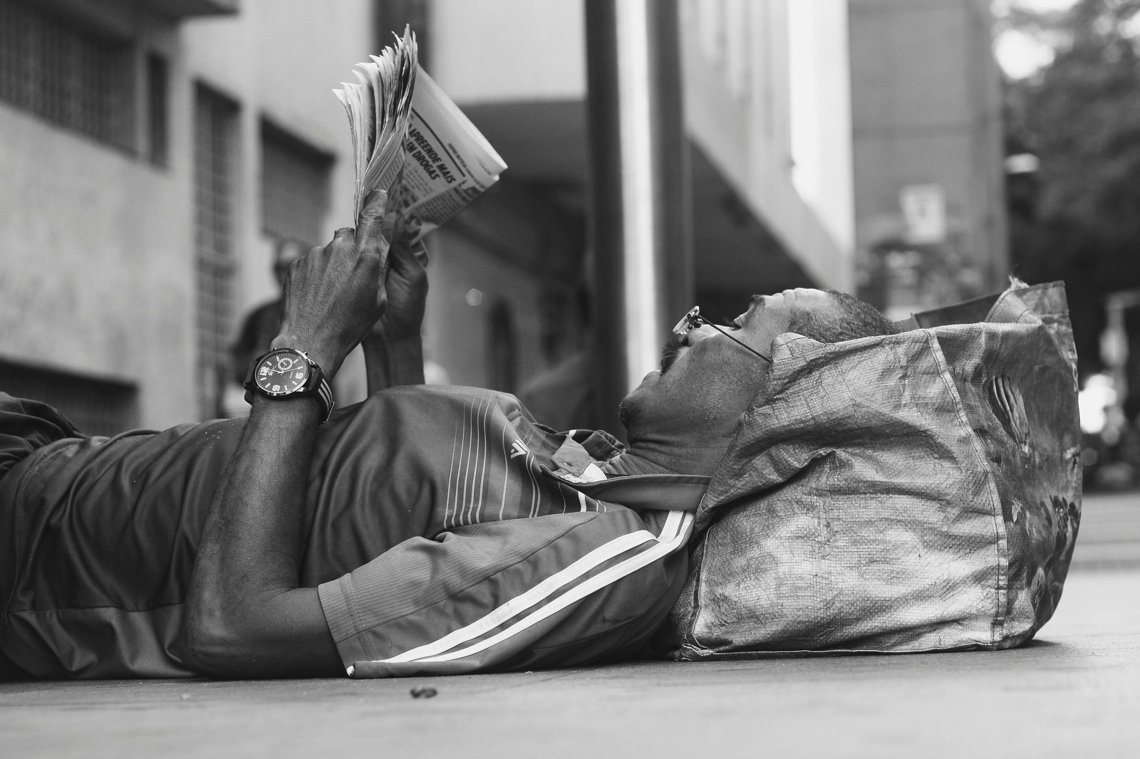 Person reading journal