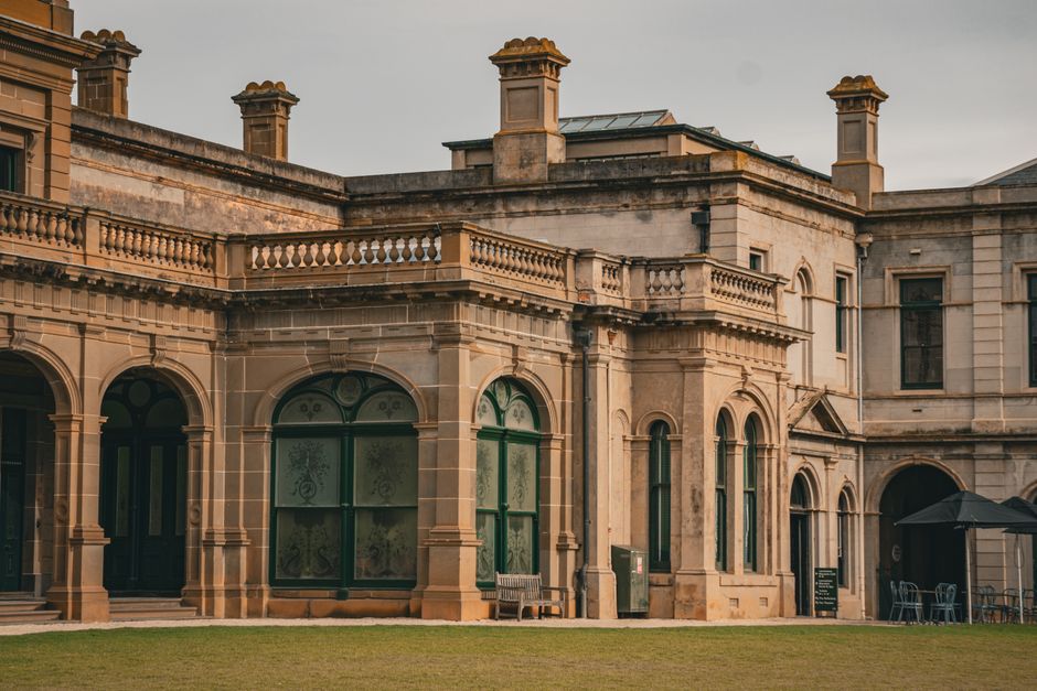 A grand Victorian mansion in Werribee South, Australia showcasing intricate architecture.